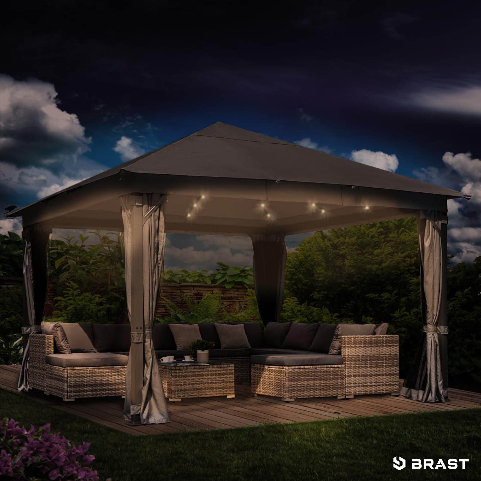 BRAST Pavillon Aluminium Infinity 4x4m viele Modelle & Farben inkl
